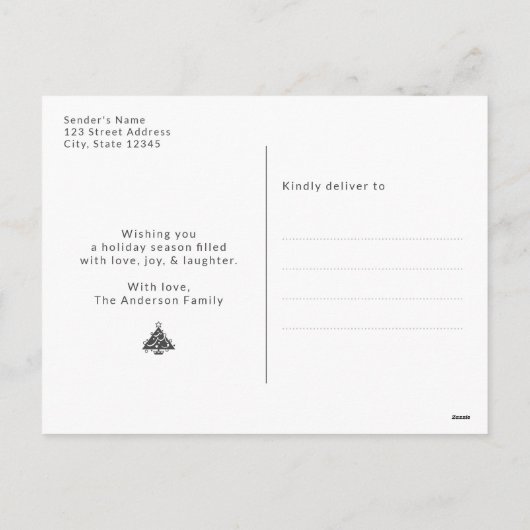 Starry Christmas Foto Postkarten (Rückseite)