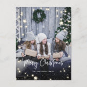 Starry Christmas Foto Postkarten (Vorderseite)