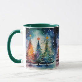 Starry Christmas Night Keramik Tasse