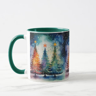 Starry Christmas Night Keramik Tasse