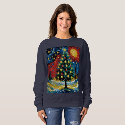 Starry Christmas Night Sweatshirt (Vorne ganz)