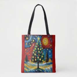Starry Christmas Night Tasche
