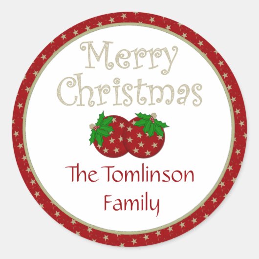 Starry Christmas Ornament Stickers (Vorderseite)