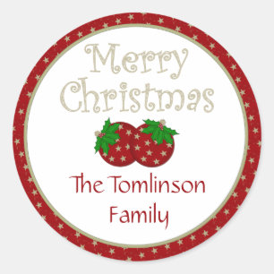Starry Christmas Ornament Stickers