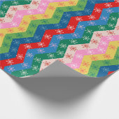 Starry Christmas stripes Geschenkpapier (Ecke)