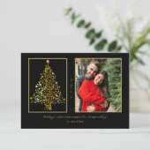 Starry Christmas Tree Foto Flat Greeting Card Karte (Stehend Vorderseite)
