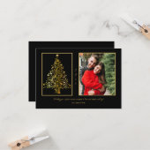 Starry Christmas Tree Foto Flat Greeting Card Karte (Vorderseite/Rückseite Beispiel)