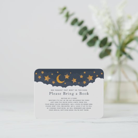 Starry Clouds Babydusche Bitte buchen Visitenkarte (Stehend Vorderseite)