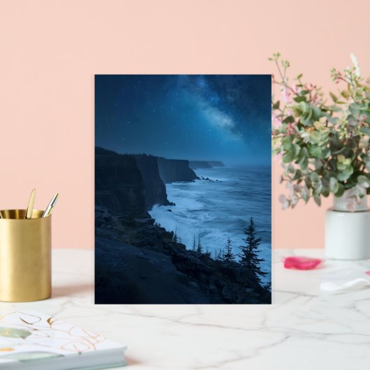 Starry Coastal Night - Serene Milky Way Ocean View Acrylschild (Hochzeit)