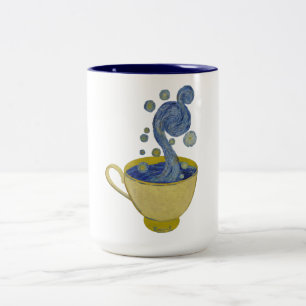 Starry Coffee, Starry Night - Vincent Van Gogh Zweifarbige Tasse