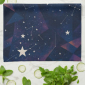 Starry Constellation Sky - HimmelsNachtmuster Geschirrtuch (Gefaltet)