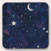 Starry Constellation Sky - HimmelsNachtmuster Getränkeuntersetzer (Vorderseite)