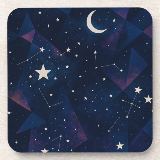 Starry Constellation Sky - HimmelsNachtmuster Getränkeuntersetzer (Vorderseite)