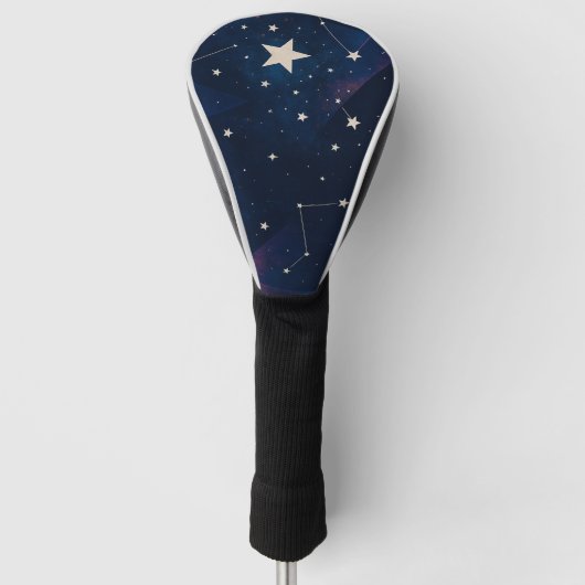 Starry Constellation Sky - HimmelsNachtmuster Golf Headcover (Vorderseite)