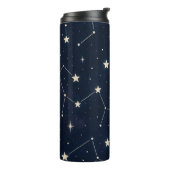 Starry Constellation Sky - HimmelsNachtmuster Thermosbecher (Nach links gedreht)