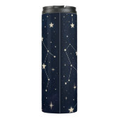 Starry Constellation Sky - HimmelsNachtmuster Thermosbecher (Rückseite)