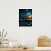 Starry Cosmic Ocean Poster (Küche)