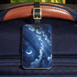 Starry Crescent Sky Gepäckanhänger
