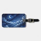 Starry Crescent Sky Gepäckanhänger (Vorderseite horizontal)