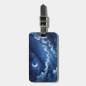 Starry Crescent Sky Gepäckanhänger (Vorderseite vertikal)