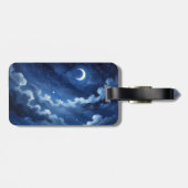 Starry Crescent Sky Gepäckanhänger (Rückseite horizontal)