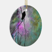 Starry Crow Keramik Ornament (Rechts)