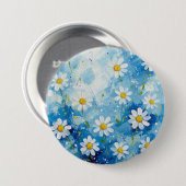 Starry Daisies on Midnight Blue Button (Vorne & Hinten)