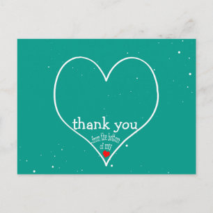 Starry Danke von ganzem Herzen Postkarte