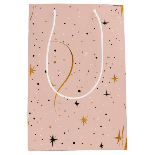 Starry Delight - Dekorative Papiertasche mit Star Mittlere Geschenktüte (Vorderseite)