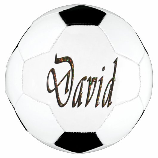 Starry Designed David Name Fußball (Vorderseite)