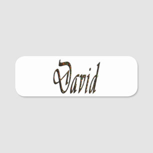 Starry Designed David Name Namensschild