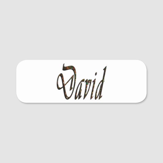 Starry Designed David Name Namensschild (Vorderseite)