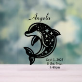 Starry Dolphin Birth Ankündigung Acrylschild (Neutral)