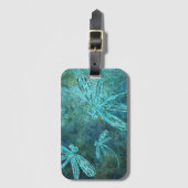 Starry Dragonfly Night Gepäckanhänger (Vorderseite Vertikal)