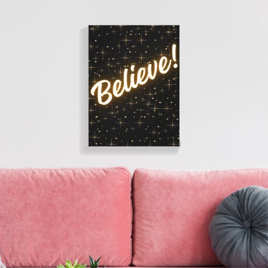 "Starry Dreams: Glaube an Magie" Leinwanddruck (Insitu (Wohnzimmer))