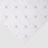 Starry Elegance White and Gold Stars Seidenpapier (Detail)