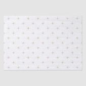 Starry Elegance White and Gold Stars Seidenpapier (Vorderseite)