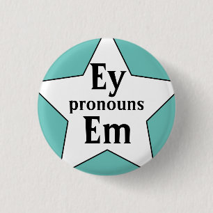 Starry Ey Em Pronouns Button