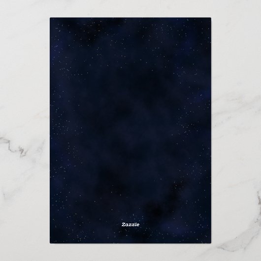 Starry-Eye Save the Date Folieneinladung (Rückseite)