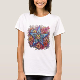 Starry Floral Radiance T-Shirt