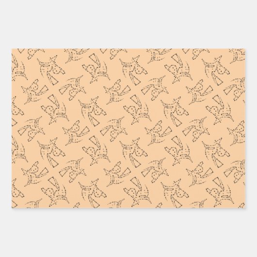 Starry Flying Hexe Halloween Geschenkpapier Set (Vorderseite 2)