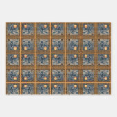 Starry Flying Hexe Halloween Geschenkpapier Set (Vorderseite)