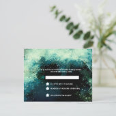 Starry Forest Inspirational Wedding RSVP (Stehend Vorderseite)