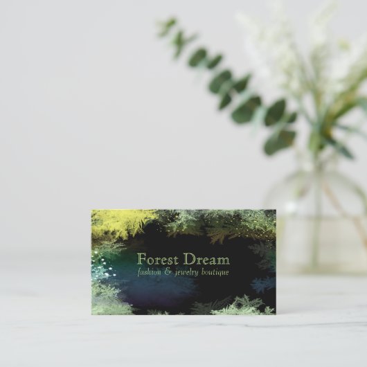 Starry Forest Verlasse Beruflich Visitenkarte (Stehend Vorderseite)
