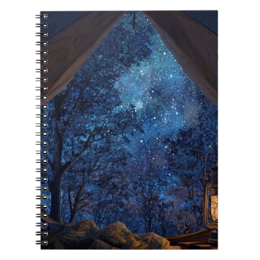 Starry Forest View From Zent Notebook Notizblock (Vorderseite)