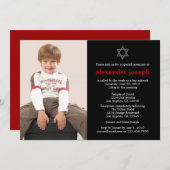 Starry Foto Bar Mitzvah Einladung (Vorne/Hinten)