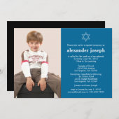 Starry Foto Bar Mitzvah Einladung (Vorne/Hinten)