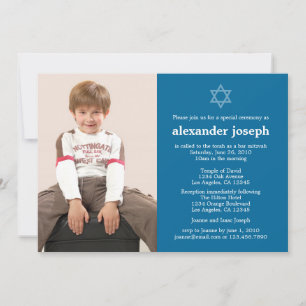 Starry Foto Bar Mitzvah Einladung