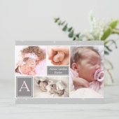 Starry Foto Collage Geburtsankündigung/Feiertag Feiertagskarte (Stehend Vorderseite)