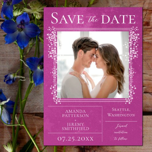 Starry Foto | Magenta Save the Date